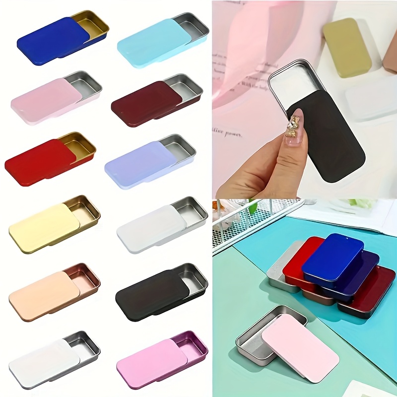 Mini Metal Slide Box for Storage, Portable Design